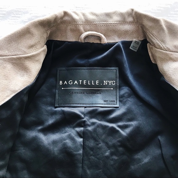 Bagatelle • Latte Tan Suede Western Biker Jacket - Picture 7 of 8